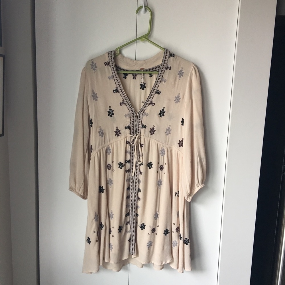 Free People “Star Gazer” Embroidered Tunic (Small)
